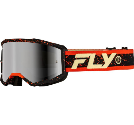 Masque FLY RACING Zone Noir/Rouge – écran argent fumé