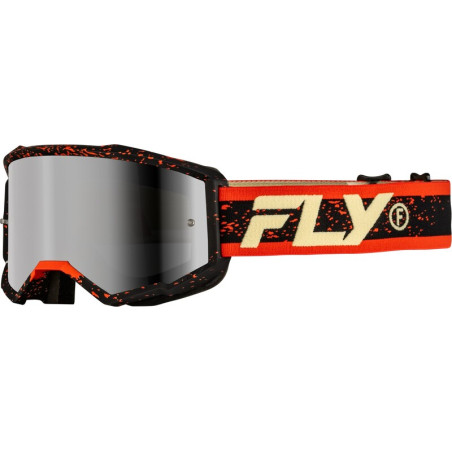 Masque FLY RACING Zone Noir/Rouge – écran argent fumé
