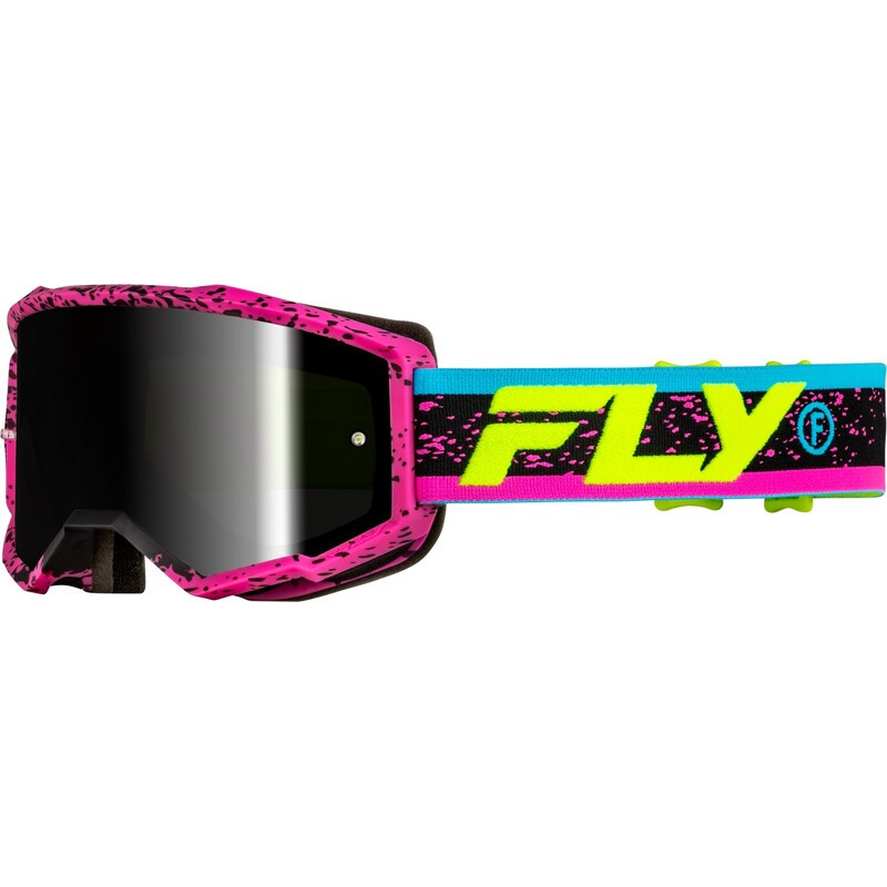 Masque FLY RACING Zone Rose/Noir – écran noir fumé
