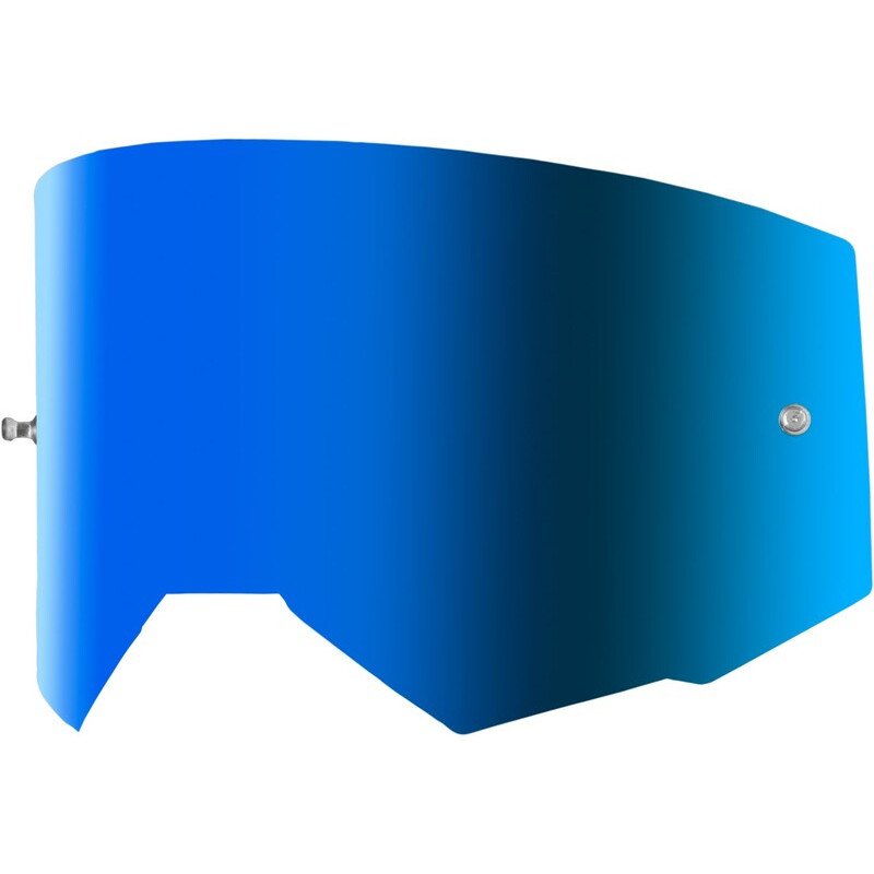 Écran FLY RACING avec fixation pour tear-off - écran Sky Blue fumé