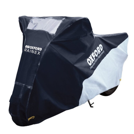Housse de protection extérieur OXFORD Rainex noir/argent - moto / scooter - M