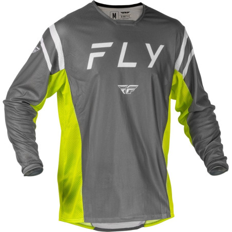 Maillot FLY RACING Kinetic Mesh Taille L - gris/jaune