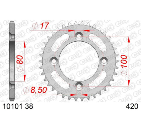 Couronne AFAM alu standard - 420