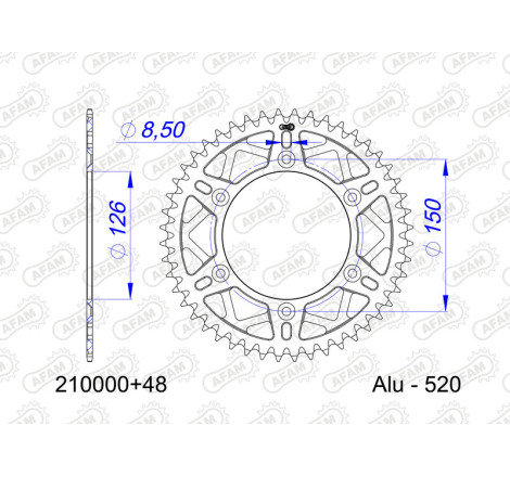 Couronne AFAM alu standard - 520