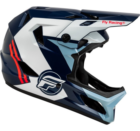 Casque enfant vélo FLY RACING Rayce - rouge/blanc/bleu