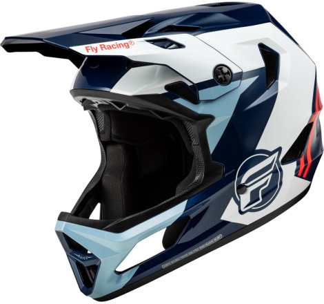 Casque enfant vélo FLY RACING Rayce - rouge/blanc/bleu
