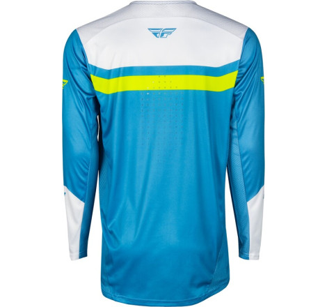 Maillot vélo FLY RACING Rayce - bleu/blanc/vert citron