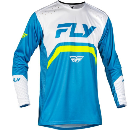 Maillot vélo FLY RACING Rayce - bleu/blanc/vert citron