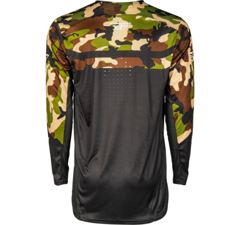 Maillot vélo enfant FLY RACING Rayce -  noir/camo