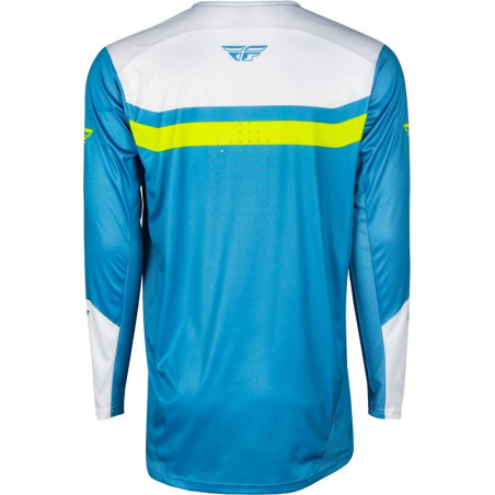 Maillot vélo enfant FLY RACING Rayce - bleu/blanc/vert citron