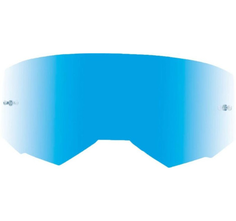 Écran FLY RACING avec picots – Bleu ciel reflet/fumé pour une vision claire et sécurisée