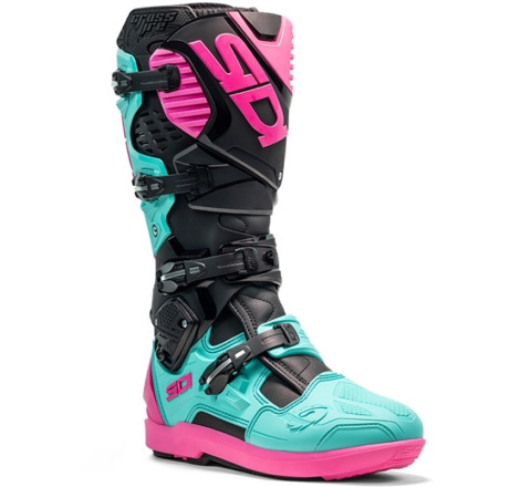Bottes SIDI Crossfire 3 SRS pointure 41 - noir / Menthe / rose