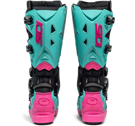 Bottes SIDI Crossfire 3 SRS pointure 47 - noir / Menthe / rose