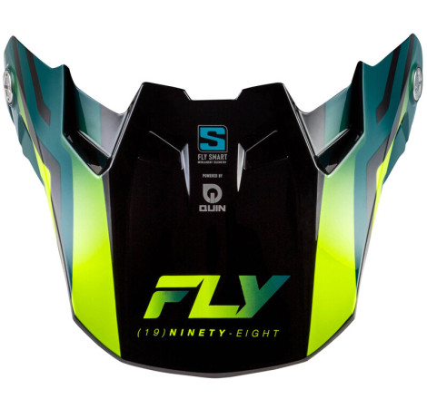 Visière FLY RACING Formula S Carbon Byte - Black Carbon/Teal/Lime