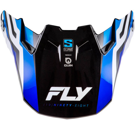 Visière FLY RACING Formula S Carbon Byte - Blue Carbon/bleu/blanc