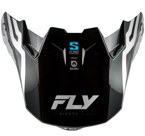 Visière FLY RACING Formula S Carbon Byte - Black Carbon/gris/argent