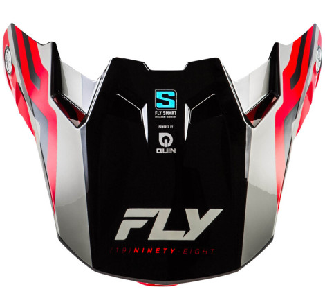 Visière FLY RACING Formula S Carbon Byte - Red Carbon/rouge/gris