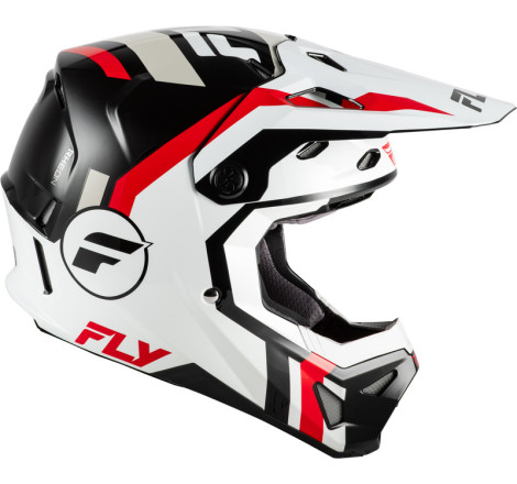 Casque FLY RACING Formula CP Seal – blanc/noir/rouge, Taille M