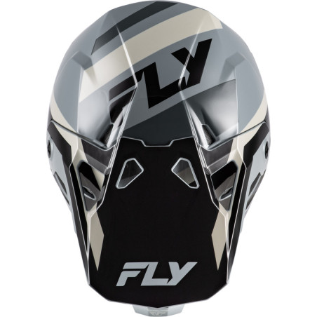 Casque FLY RACING Formula CP Seal – noir/gris, Taille XL