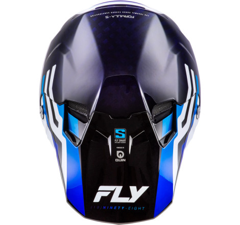 Casque FLY RACING Formula S Carbon Byte – Blue Carbon/blanc, Taille L
