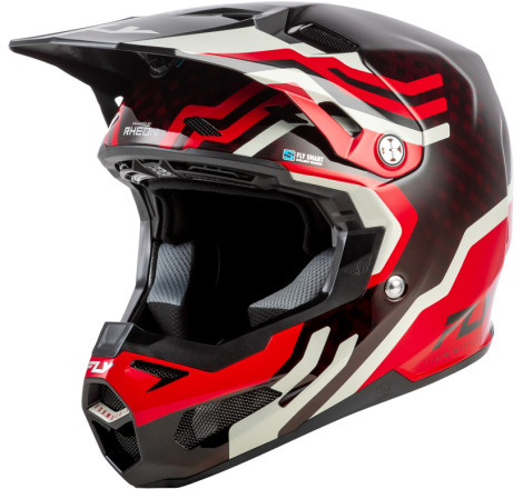 Casque FLY RACING Formula S Carbon Byte – Red Carbon/gris, Taille M