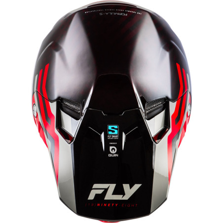 Casque FLY RACING Formula S Carbon Byte – Red Carbon/gris, Taille L