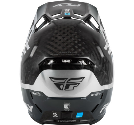 Casque FLY RACING Formula S Carbon Byte – Black Carbon/gris/argent, Taille S