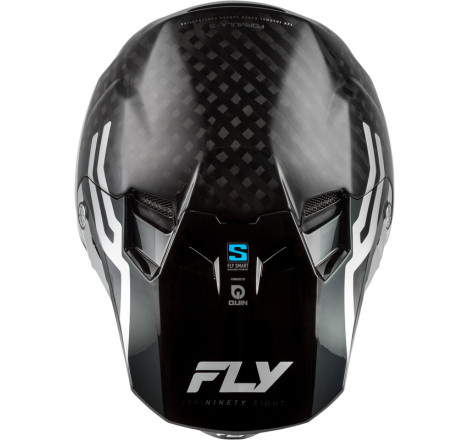 Casque FLY RACING Formula S Carbon Byte – Black Carbon/gris/argent, Taille S