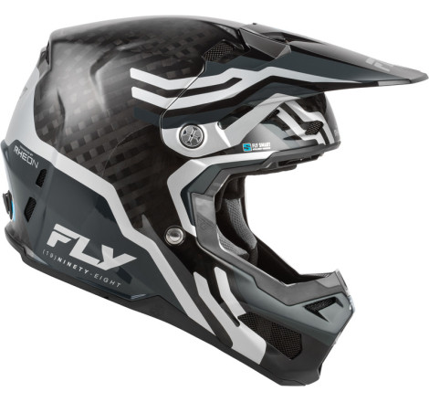 Casque FLY RACING Formula S Carbon Byte – Black Carbon/gris/argent, Taille S