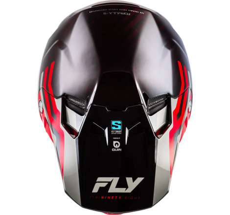 Casque FLY RACING Formula S Carbon Byte – Red Carbon/gris, Taille S