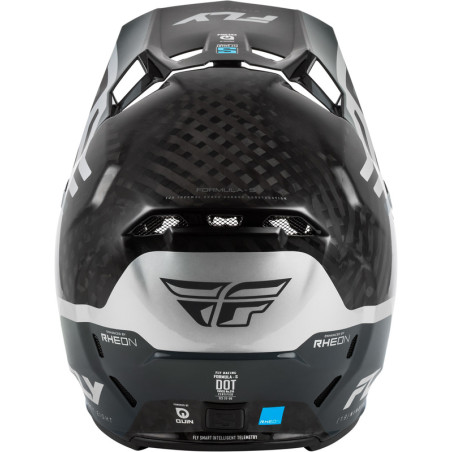 Casque FLY RACING Formula S Carbon Byte – Black Carbon/gris/argent, Taille XL
