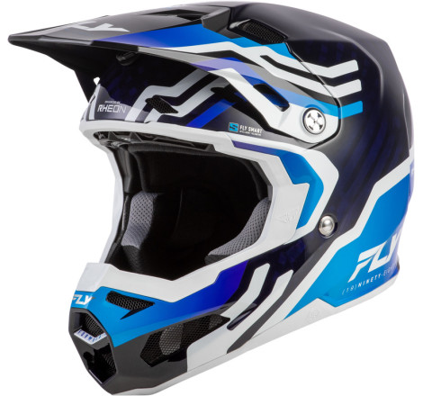 Casque FLY RACING Formula S Carbon Byte – Blue Carbon/blanc, Taille XL