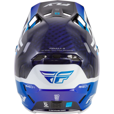 Casque FLY RACING Formula S Carbon Byte – Blue Carbon/blanc, Taille XL