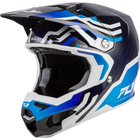 Casque FLY RACING Formula S Carbon Byte – Blue Carbon/blanc, Taille M