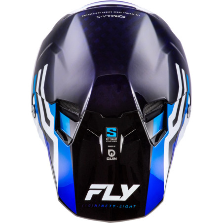 Casque FLY RACING Formula S Carbon Byte – Blue Carbon/blanc, Taille M