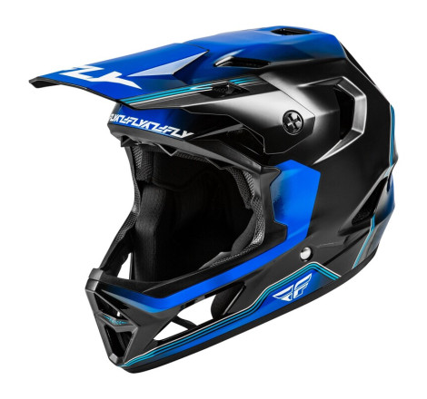 Casque enfant vélo FLY RACING Rayce Repeat - noir/bleu foncé