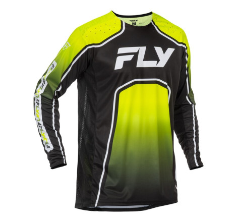 Maillot vélo FLY RACING Rayce - Lime/noir/blanc