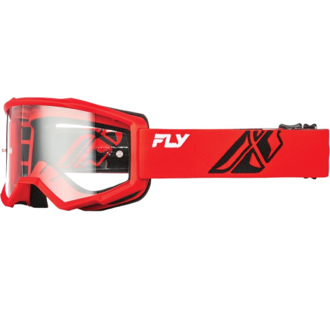 Masque FLY RACING Focus Rouge/Noir – écran clair