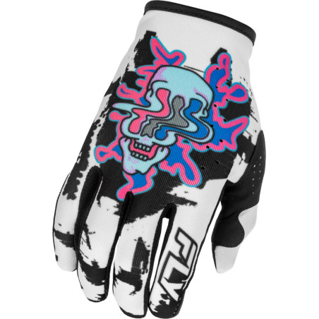 Gants FLY RACING Lite Warp Special Edition Taille S - blanc/bleu/rose