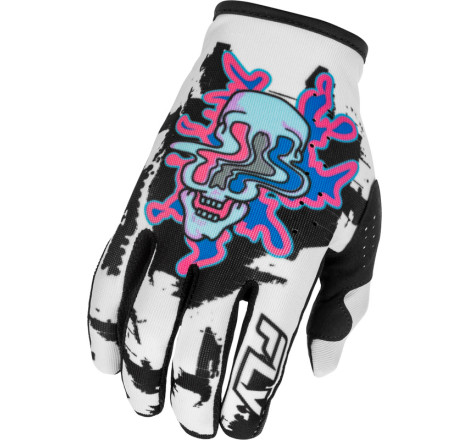 Gants FLY RACING Lite Warp Special Edition Taille XL - blanc/bleu/rose