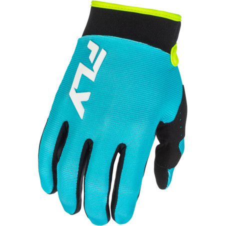 Gants FLY RACING F-16 Taille M - Aqua/noir/blanc