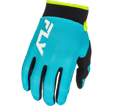 Gants FLY RACING F-16 Taille L - Aqua/noir/blanc