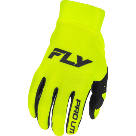 Gants FLY RACING Pro Lite Taille M - noir/jaune fluo