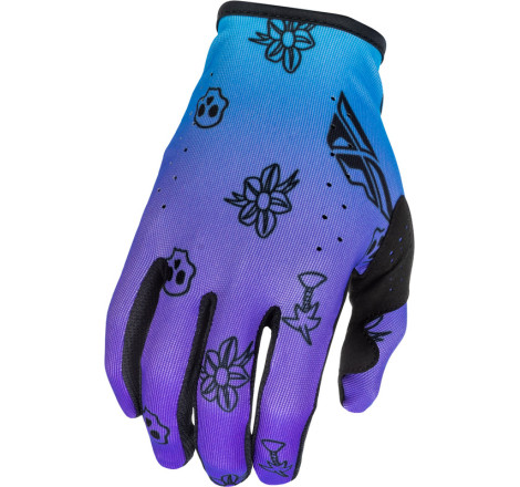 Gants FLY RACING Lite Outline Special Edition Taille S - violet/bleu/noir