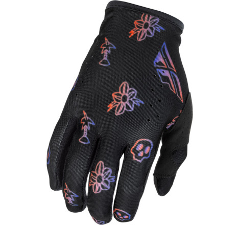 Gants FLY RACING Lite Outline Special Edition Taille M - noir/rouge/violet