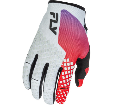 Gants enfant FLY RACING Kinetic Taille YS - gris/rouge/violet/noir