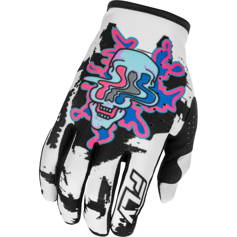 Gants enfant FLY RACING Lite Warp Special Edition Taille YS - blanc/bleu/rose