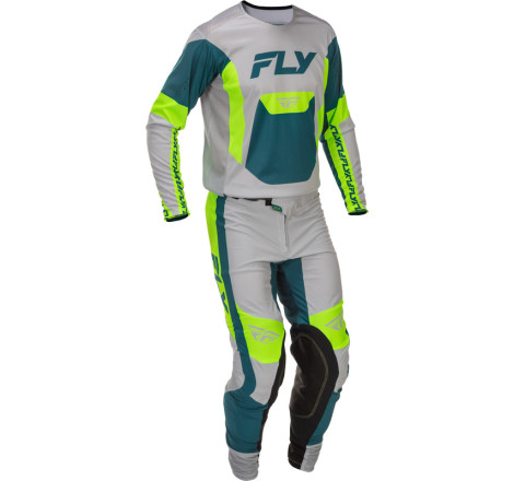 Maillot FLY RACING Lite Taille M - gris/Lime/Teal