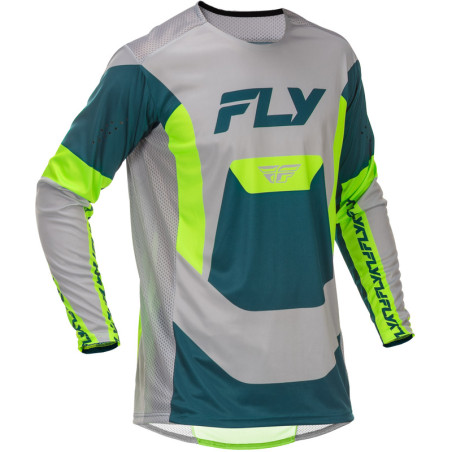 Maillot FLY RACING Lite Taille S - gris/Lime/Teal