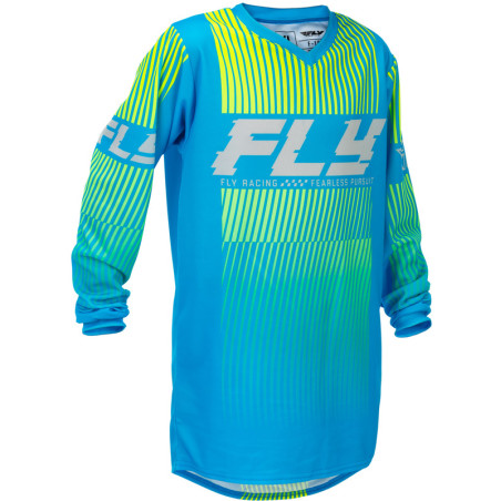 Maillot enfant FLY RACING F-16 Taille YL - bleu/jaune